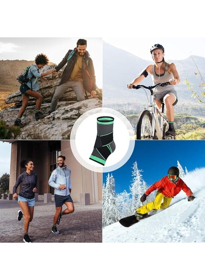 دعامة الكاحل الاحترافية بضغط متطور – تقنية الحياكة ثلاثية الأبعاد مع حزام دعم إضافي - Image 3